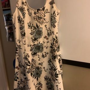 White floral print dress